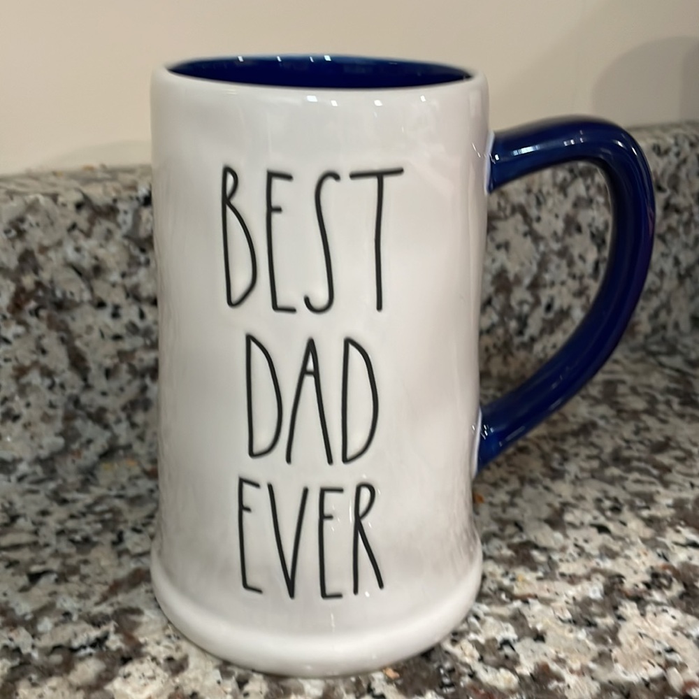 Rae Dunn Best Dad Ever ceramic cup mug NEW